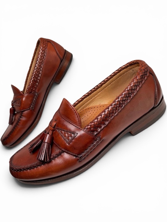 Allen Edmonds Maxfield Tassel Loafers Brown Leather Made USA Men’s 8.5D main image 14